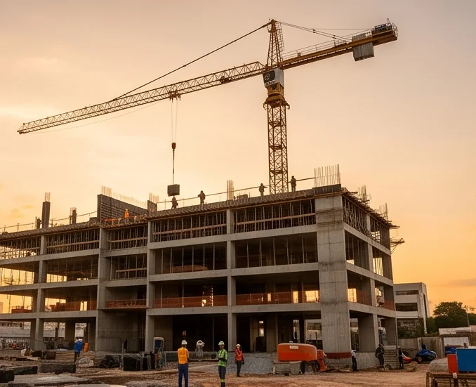 Estrutura de um edifício em construção